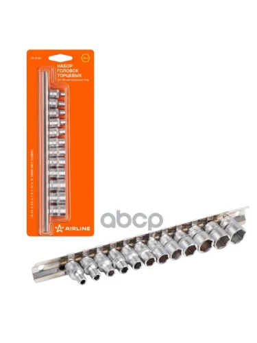 Набор Головок 14 12 Предметов 6-Гранных (4-13 Мм) Airline (At-12-24) AIRLINE арт. AT-12-24