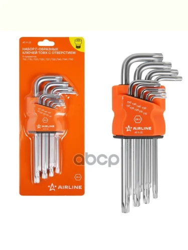 Набор Ключей L-Образн.torx (9 Предм.t10-T50) С Отверстием Airline (At-9-22) AIRLINE арт. AT-9-22
