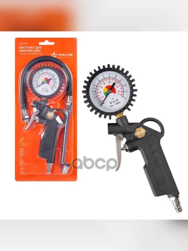 Пистолет Для Подкачки Шин С Манометром 12 Атм Для Грузовых Авто Airline (Atbu004) AIRLINE арт. ATBU004
