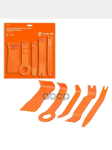 Съемник Пистонов Обшивки Салона 5 Предметов Airline Пластик (At-Cr-04) AIRLINE арт. AT-CR-04