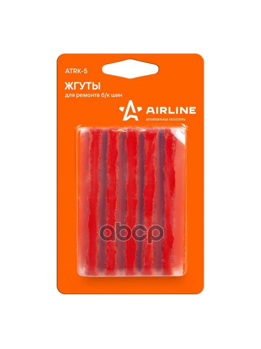 Жгут Для Ремонта Бескамерных Шин Airline 6*10См 10Шт. (Atrk-5) AIRLINE арт. ATRK-5  в Перми Пермском крае