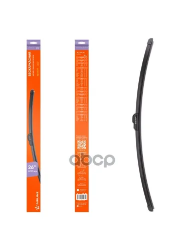Щетка Стеклоочистителя 650 Мм26 Бескаркасная Airline  (1 Шт.) 1 Адаптер (Awb-Bkp-650) AIRLINE арт. AWB-BKP-650