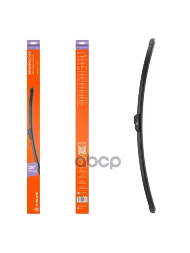 Щетка Стеклоочистителя 700 Мм28 Бескаркасная Airline  (1 Шт.) 1 Адаптер (Awb-Bkp-700) AIRLINE арт. AWB-BKP-700