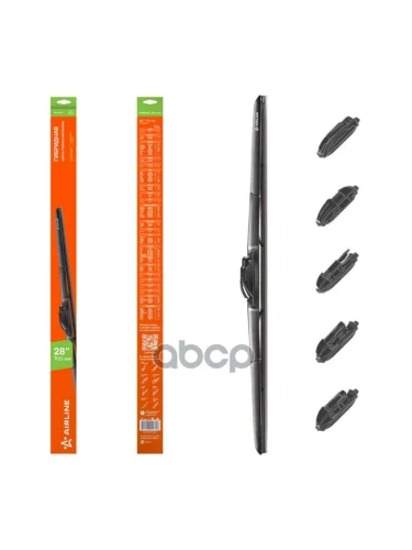 Щетка Стеклоочистителя 700 Мм28 Гибридная Airline (1 Шт.) 3 Адаптера (Awb-H-700) AIRLINE арт. AWB-H-700