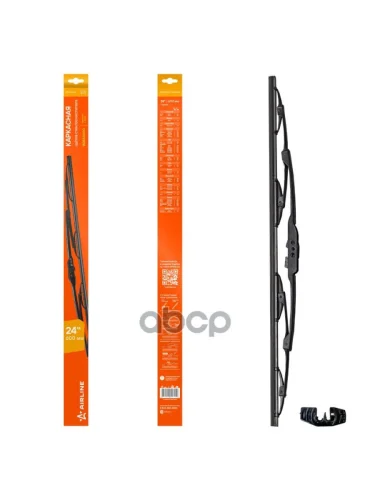 Щетка Стеклоочистителя 600 Мм24 Каркасная Airline  (1 Шт.) 1 Адаптер (Awb-K-600) AIRLINE арт. AWB-K-600
