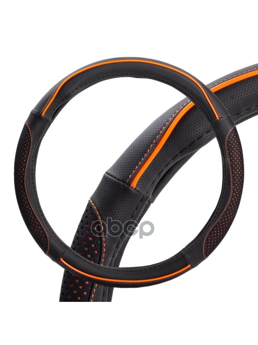 Оплетка На Руль Airline (M) 37-39 См. Черная Экокожа, Оранжевая Строчка (Aws-Li-21M) AIRLINE арт. AWS-LI-21M  в Керчи Республика Крым