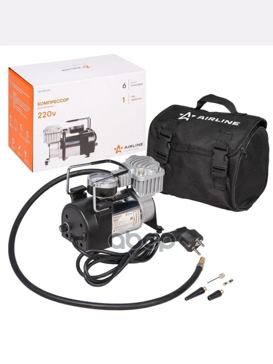 Компрессор Автомобильный 35 ЛМин.  6 Атм, 220V Airline (Ca-035-20V) AIRLINE арт. CA-035-20V  в Керчи Республика Крым