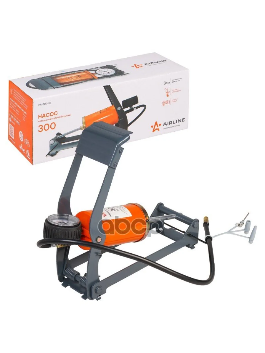 Насос Ножной Airline 8 Атм. 320 См.куб. (Pa-300-01) AIRLINE арт. PA-300-01  в Керчи Республика Крым