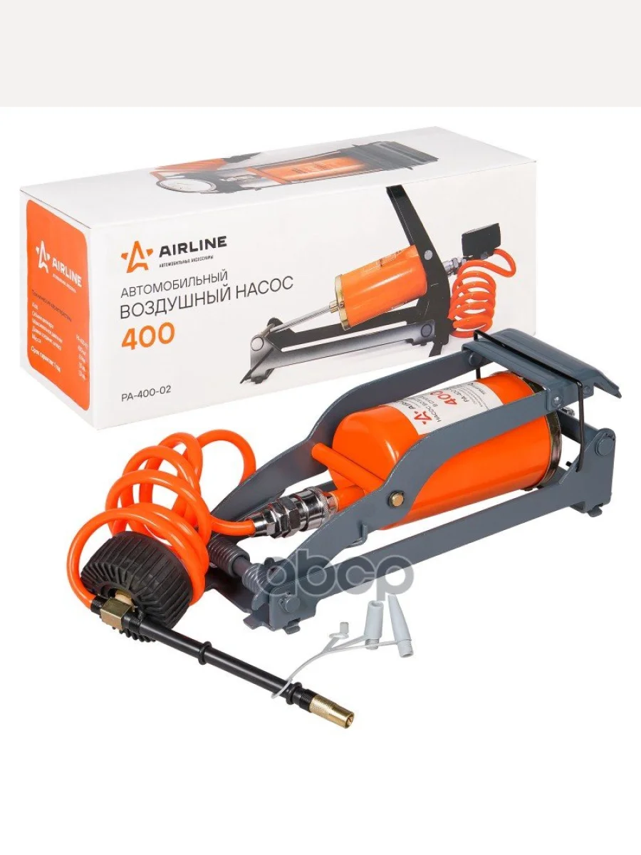Насос Ножной Airline 8 Атм. 400 См.куб. В Сумке (Pa-400-02) AIRLINE арт. PA-400-02  в Керчи Республика Крым