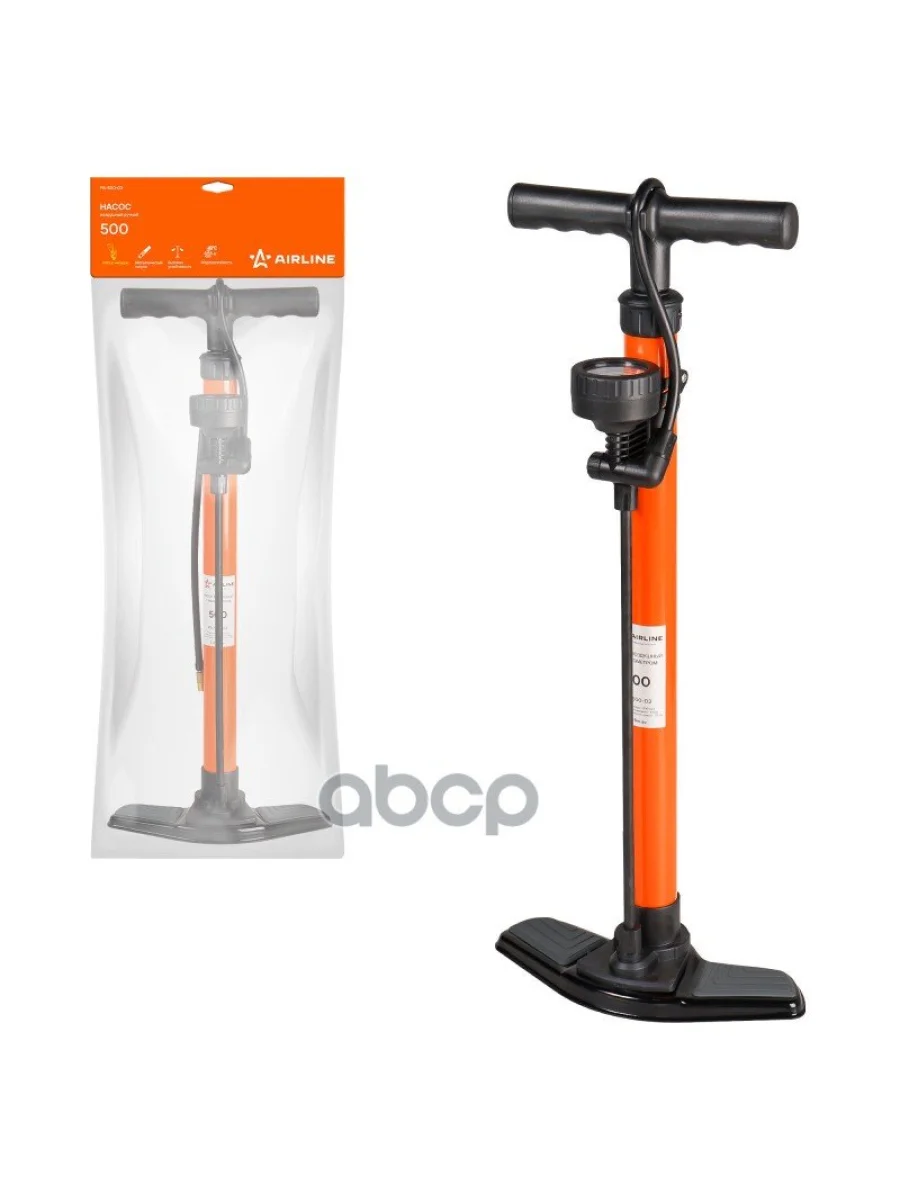 Насос Ручной Airline 5 Атм. 500 См.куб. Для Шин (Pa-500-03) AIRLINE арт. PA-500-03  в Керчи Республика Крым