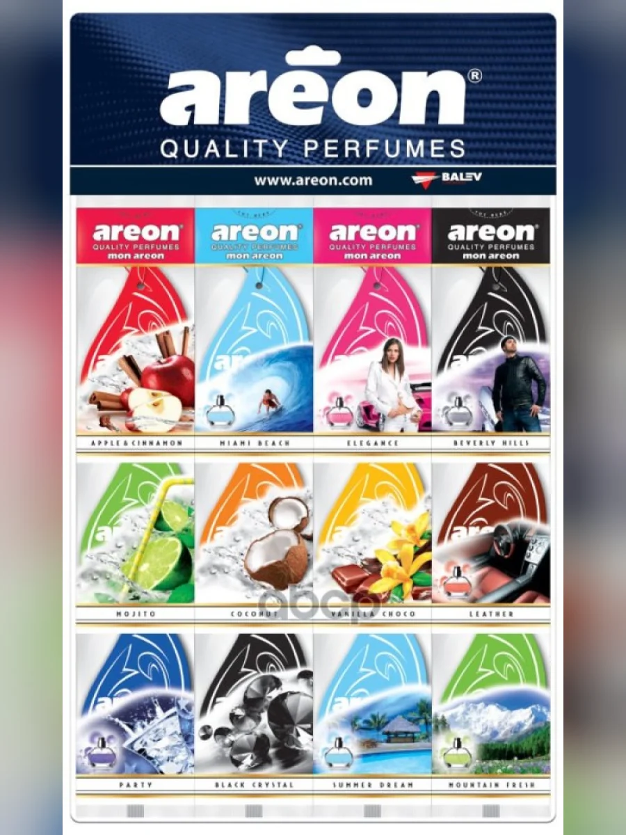 Ароматизатор Подвесной Картон Areon Mon В Ассортименте Дисплей 60 Шт. AREON арт. 704-040  в Керчи Республика Крым
