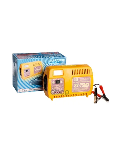 Зарядное Устройство Зу-75М3 (12V, 4А6А, Акб 40-75 Ач) Трансформаторное Рязань (Заряд004) AZARD арт. ЗАРЯД004