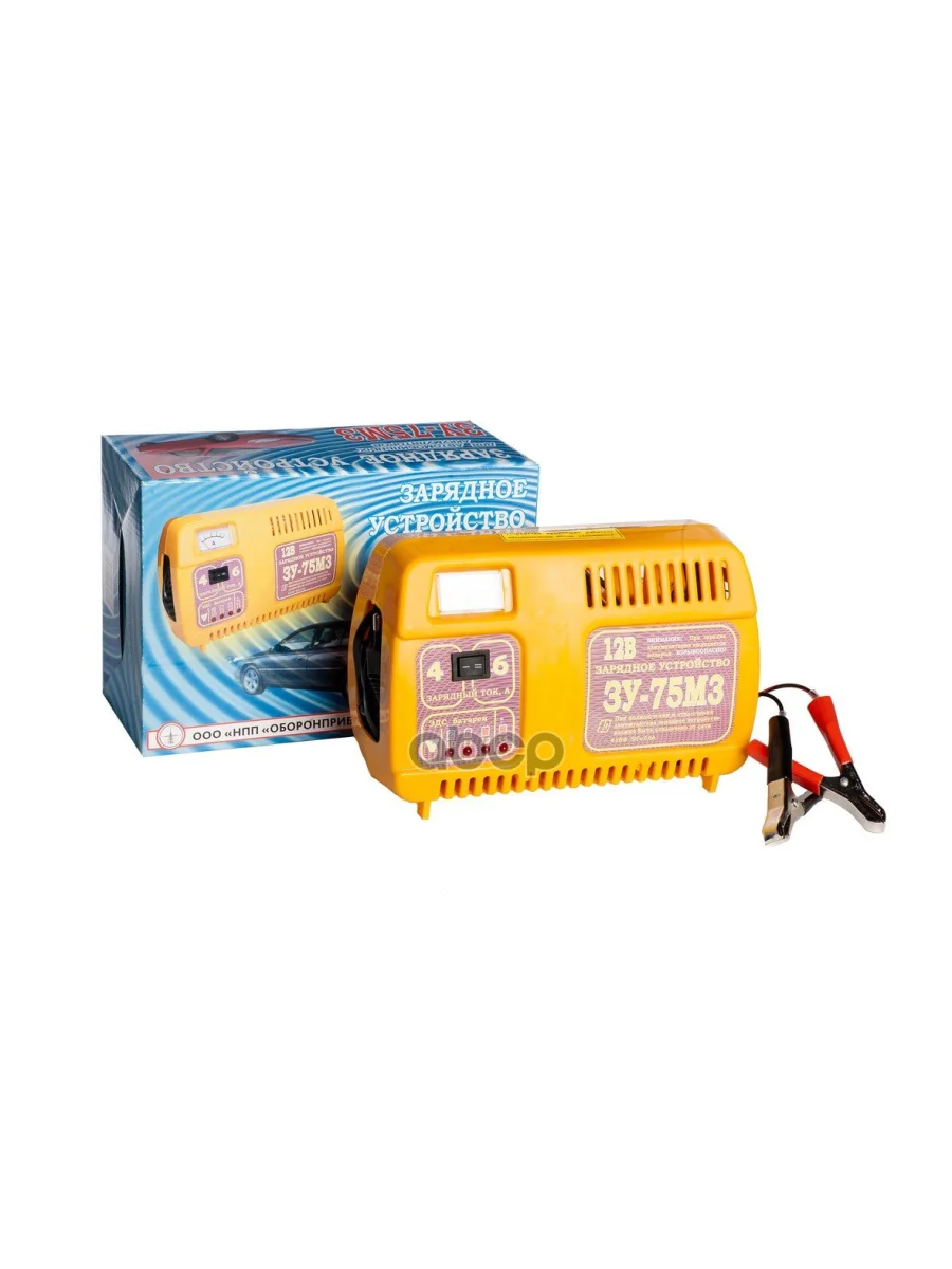 Зарядное Устройство Зу-75М3 (12V, 4А6А, Акб 40-75 Ач) Трансформаторное Рязань (Заряд004) AZARD арт. ЗАРЯД004  в Перми Пермском крае