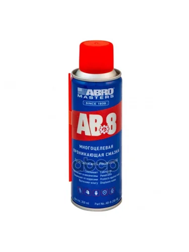 Смазка Универсальная Abro Masters Ab 8 Проникающая (200 Мл) Аэрозоль (Ab-8-200-R) ABRO арт. AB-8-200-R