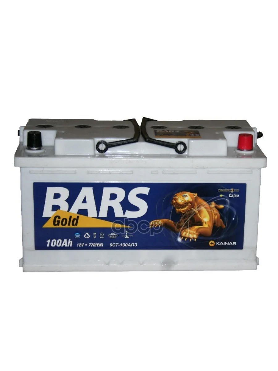 Аккумулятор 100 Bars Silver Обратная Полярность BARS арт. 6СТ-100L0  в Самаре Самарской области