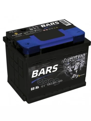 Аккумулятор  60 Bars Silver Прямая Полярность BARS арт. 6СТ-60L1