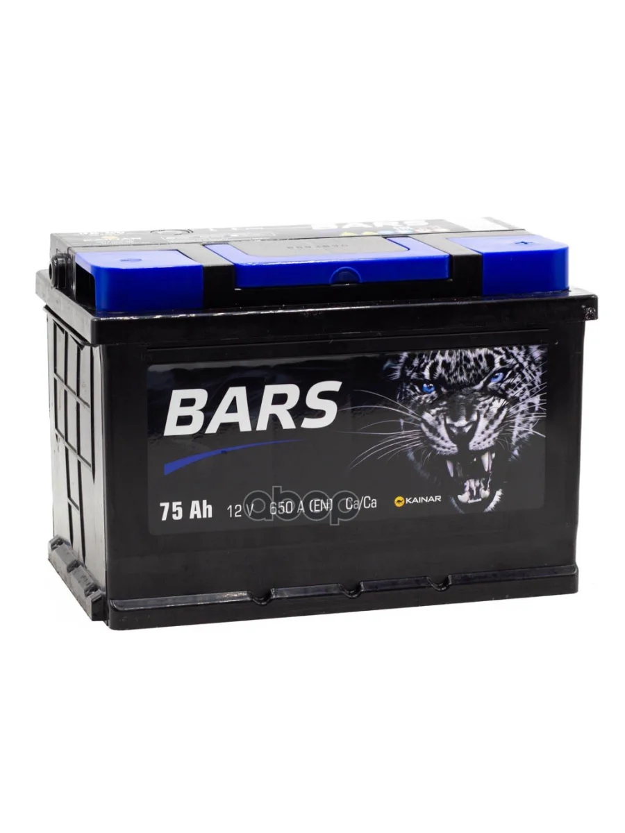 Аккумулятор  75 Bars Silver Обратная Полярность (Низкий) BARS арт. 6СТ-75LB0  в Самаре Самарской области