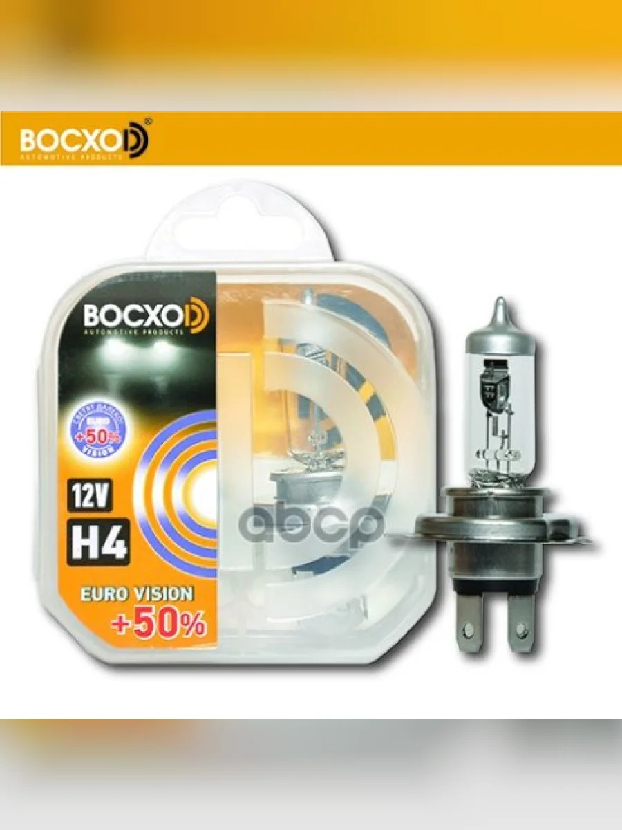 Лампа Галогеновая H4 12V  6055W Восхоd Eurovision +50% P43t (2Шт,К-Т) (80614Ev) BOCXOD арт. 80614EV  в Керчи Республика Крым