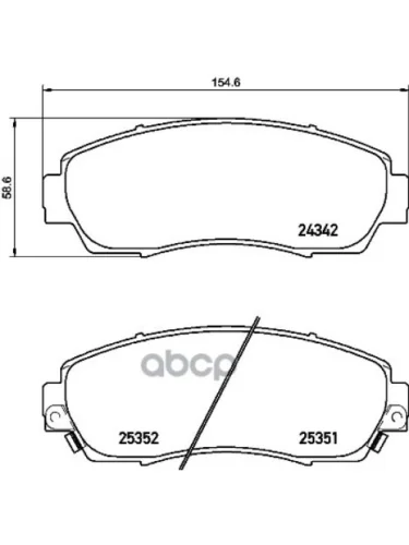 Колодки Торм. Передние Cr-V (13-) (2,4Л) Brembo арт. P28068