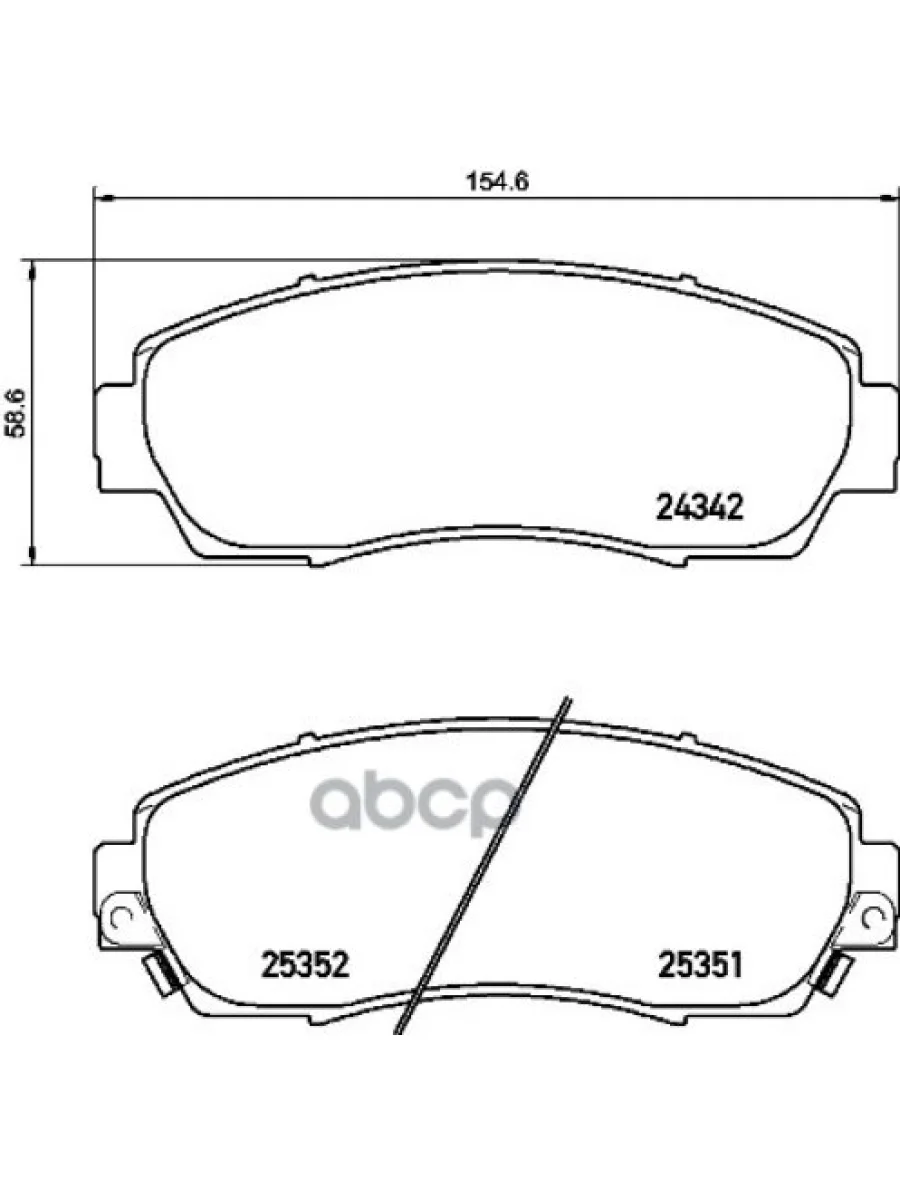 Колодки Торм. Передние Cr-V (13-) (2,4Л) Brembo арт. P28068  в Перми Пермском крае