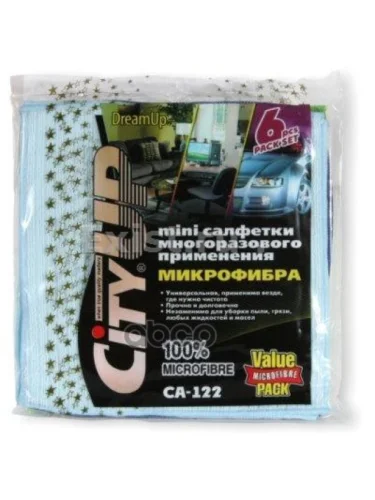 Салфетка Микрофибра City Up (25*25 См) Упак.6шт. City Up арт. CA-122
