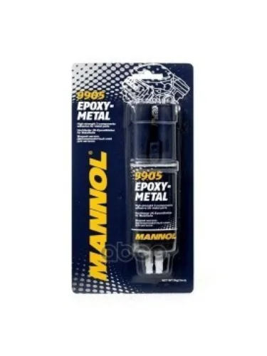 Клей Эпоксидный Mannol Epoxy-Metal Жидкий Металл (2-Х Компонент.,4 Мин.) (30 Гр) (9905) MANNOL арт. 2404