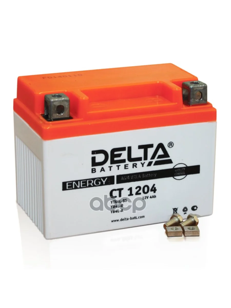 Аккумулятор  12V -  4 АЧ Delta Ct (Yb4l-B, Yt4l-Bs) DELTA battery арт. CT 1204  с доставкой в г. Пермь