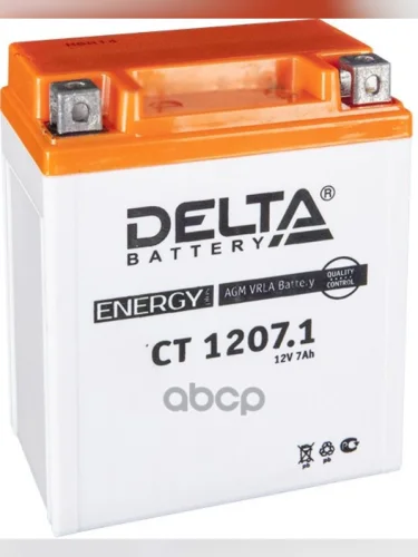 Аккумулятор  12V -  7 АЧ Delta Ct (Ytx7l-Bs) DELTA battery арт. CT 1207.1