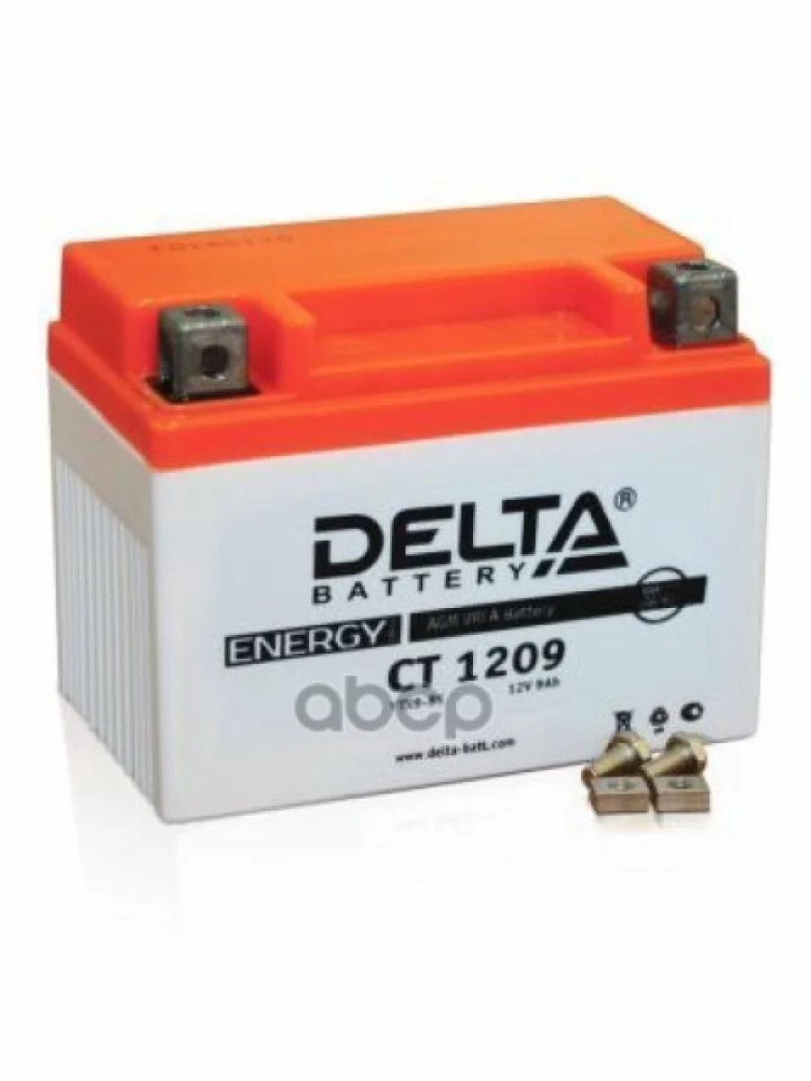 Аккумулятор  12V -  9 АЧ Delta Ct (Ytx9-Bs) DELTA battery арт. CT 1209  с доставкой в г. Пермь