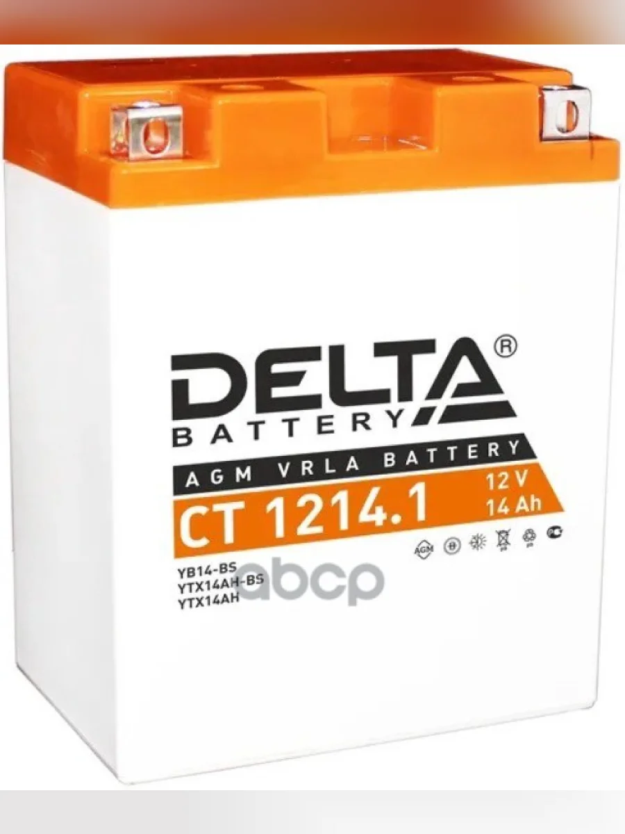 Аккумулятор  12V - 14 АЧ Delta Ct (Yb14-Bs) DELTA battery арт. CT 1214.1  с доставкой в г. Пермь