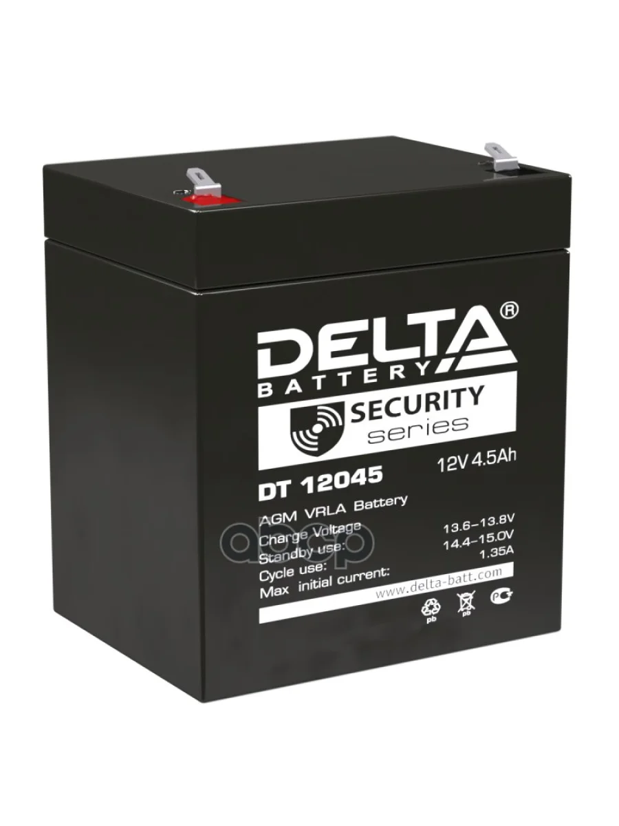 Аккумулятор  12V -  4,5 АЧ Delta Dt DELTA battery арт. DT 12045  с доставкой в г. Пермь