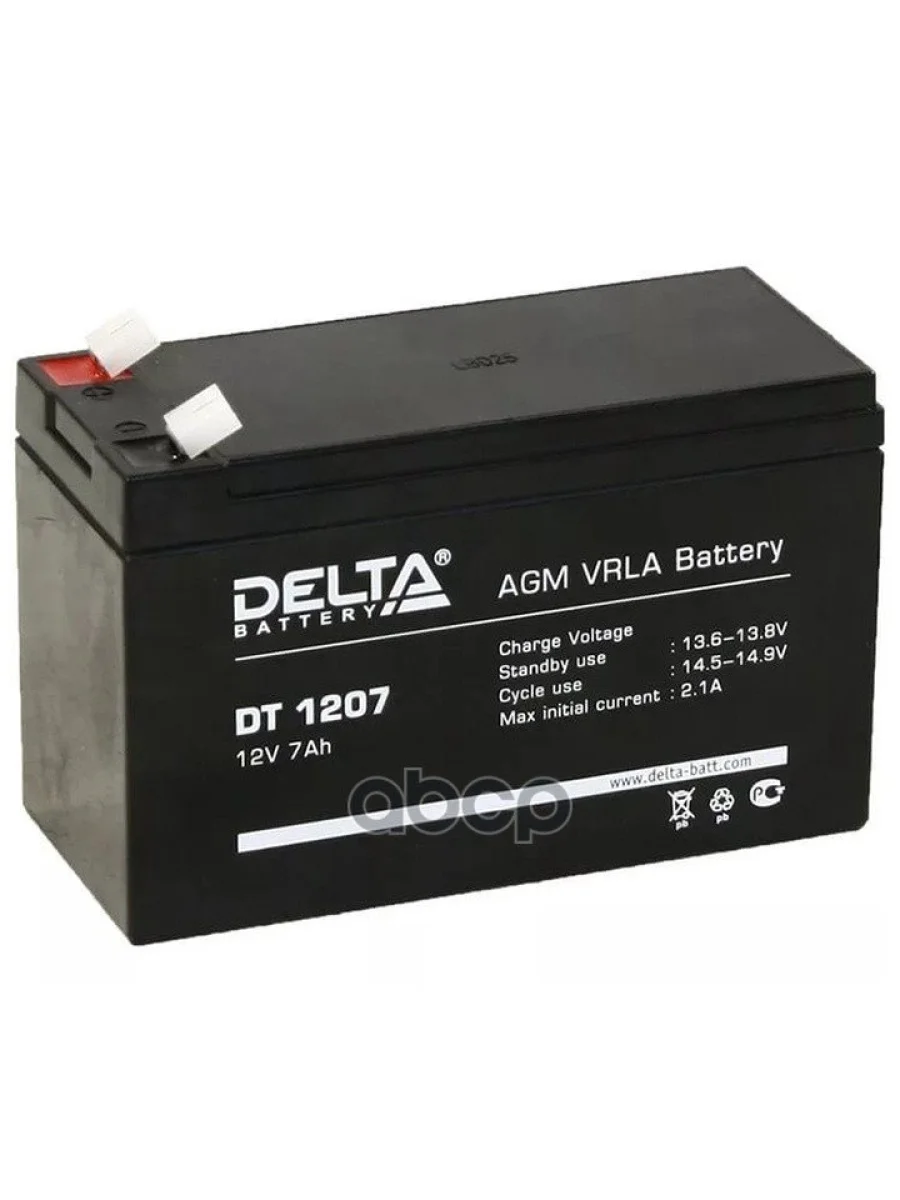 Аккумулятор  12V -  7 АЧ Delta Dt DELTA battery арт. DT 1207  с доставкой в г. Пермь