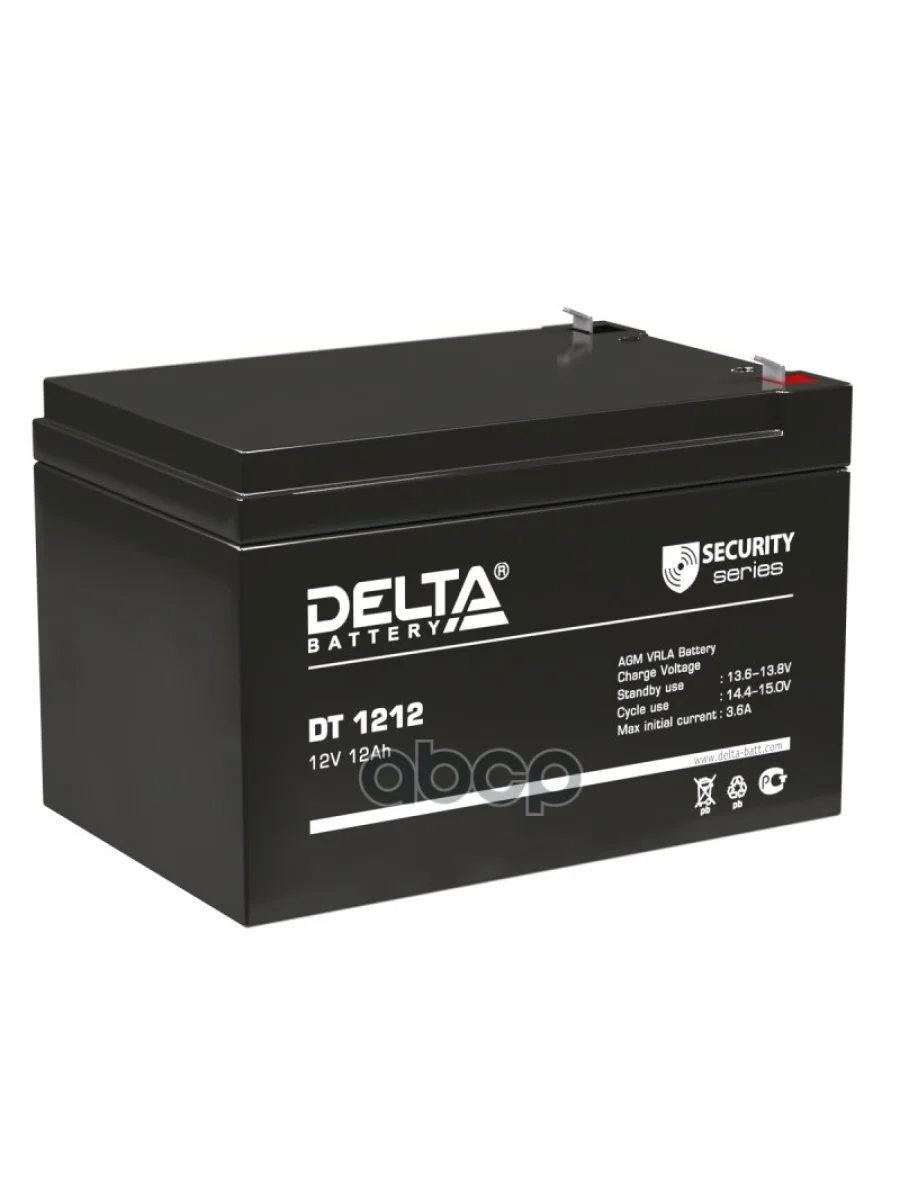 Аккумулятор  12V - 12 АЧ Delta Dt DELTA battery арт. DT 1212  с доставкой в г. Пермь