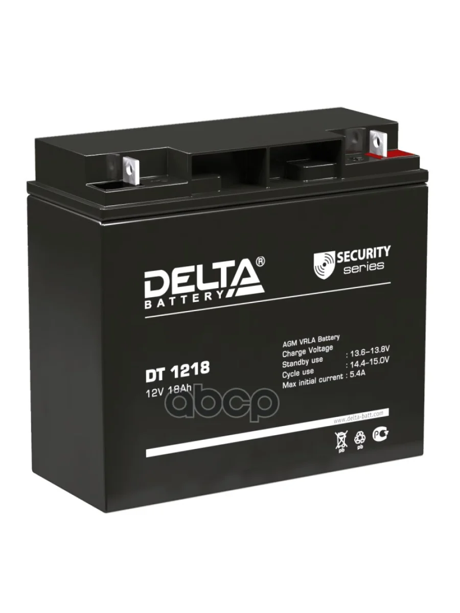 Аккумулятор  12V - 18 АЧ Delta Dt DELTA battery арт. DT 1218  в Воронеже Воронежской области