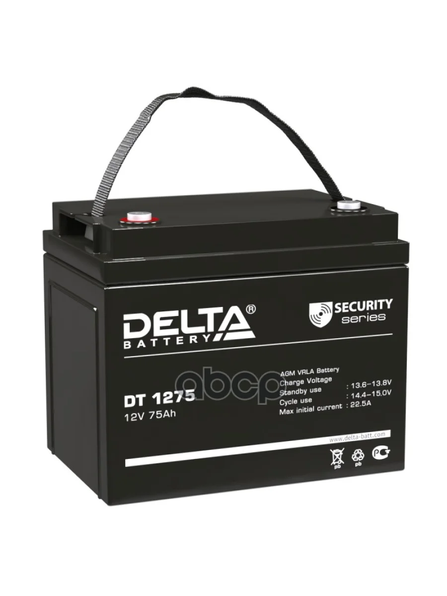 Аккумулятор  12V - 75 АЧ Delta Dt DELTA battery арт. DT 1275  в Воронеже Воронежской области