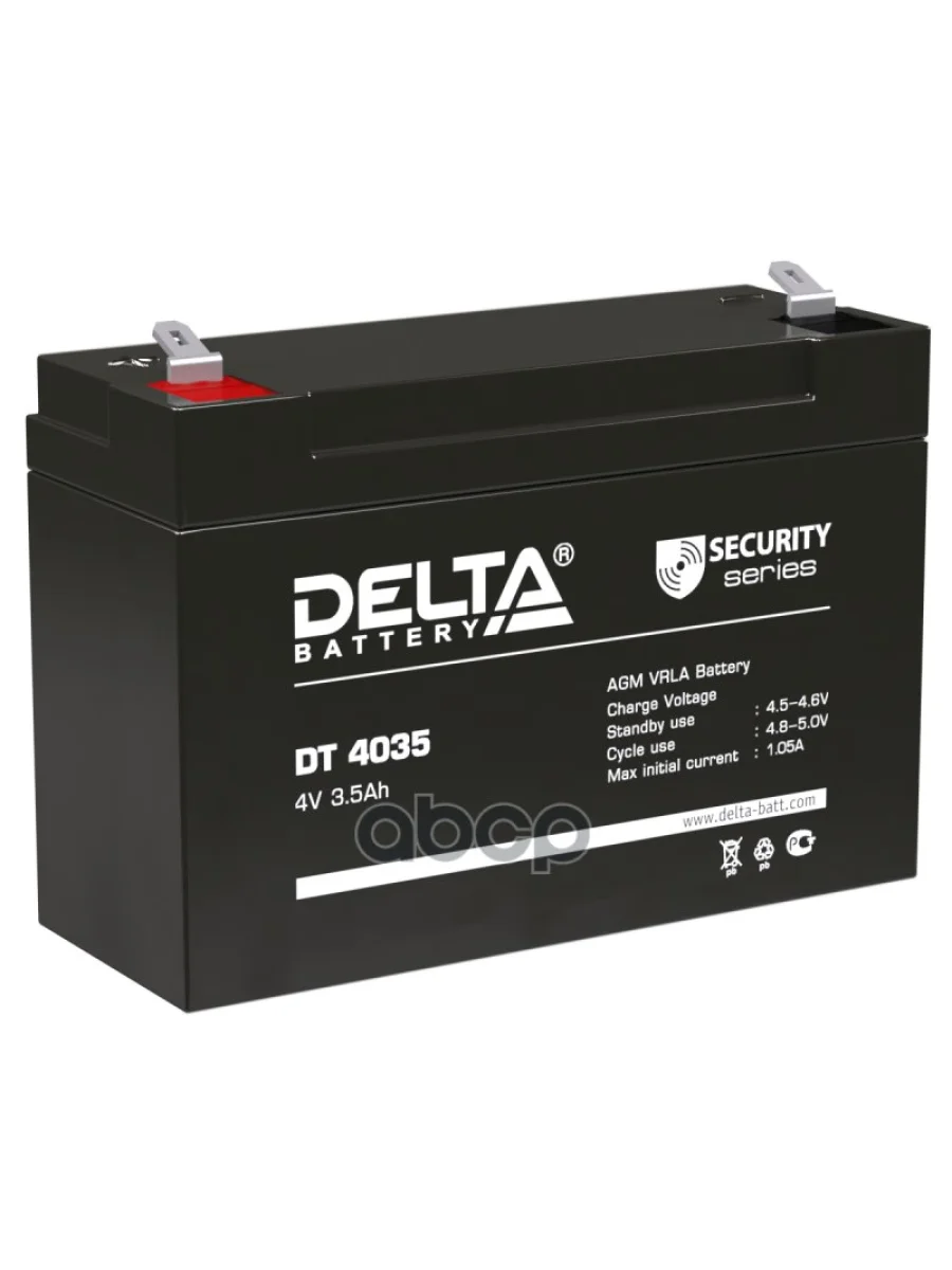 Аккумулятор   4V -  3,5  АЧ Delta Dt DELTA battery арт. DT 4035  в Перми Пермском крае