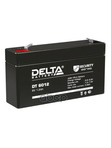 Аккумулятор   6V -  1,2 АЧ Delta Dt DELTA battery арт. DT 6012