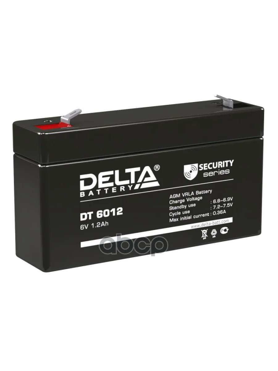 Аккумулятор   6V -  1,2 АЧ Delta Dt DELTA battery арт. DT 6012  с доставкой в г. Пермь