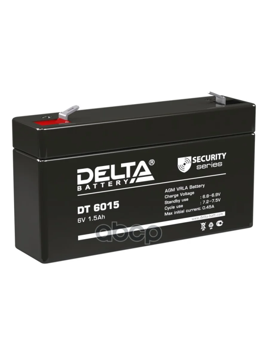 Аккумулятор   6V -  1,5 АЧ Delta Dt DELTA battery арт. DT 6015  с доставкой в г. Пермь