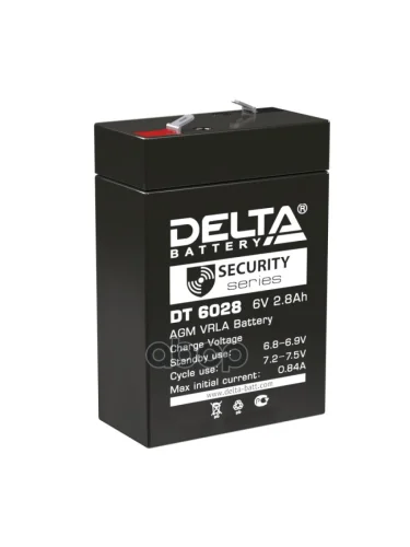 Аккумулятор   6V -  2,8 АЧ Delta Dt DELTA battery арт. DT 6028