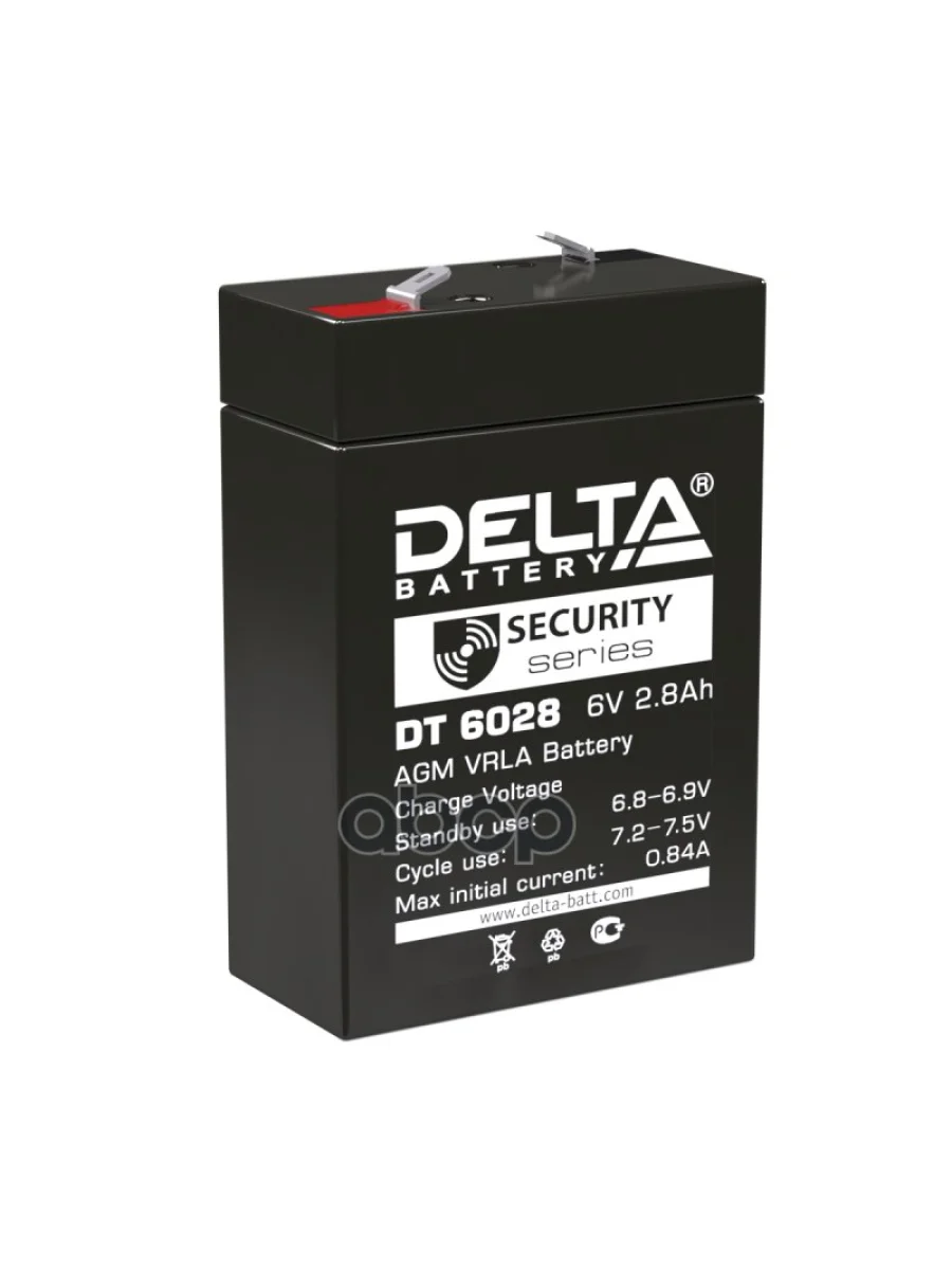 Аккумулятор   6V -  2,8 АЧ Delta Dt DELTA battery арт. DT 6028  с доставкой в г. Пермь