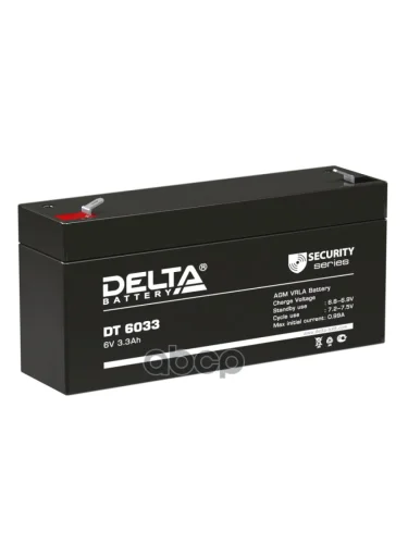 Аккумулятор   6V -  3,3 АЧ Delta Dt(125) DELTA battery арт. DT 6033(125)