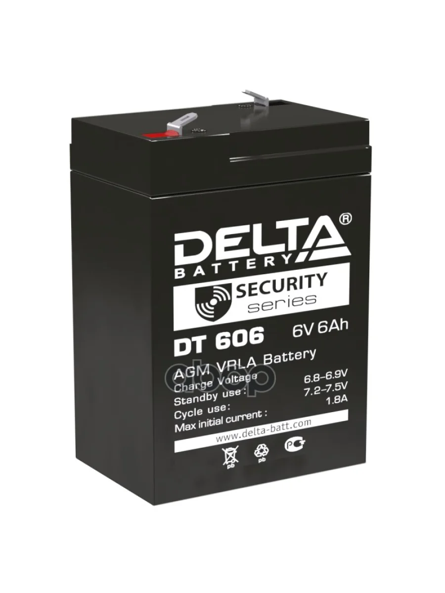 Аккумулятор   6V -  6 АЧ Delta Dt DELTA battery арт. DT 606  с доставкой в г. Пермь