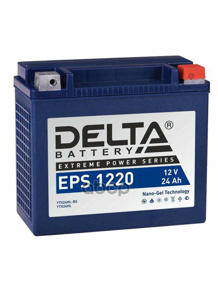 Аккумулятор  12V - 23 АЧ Delta Eps (Ytx24hl-Bs) DELTA battery арт. EPS 1220  в Перми Пермском крае