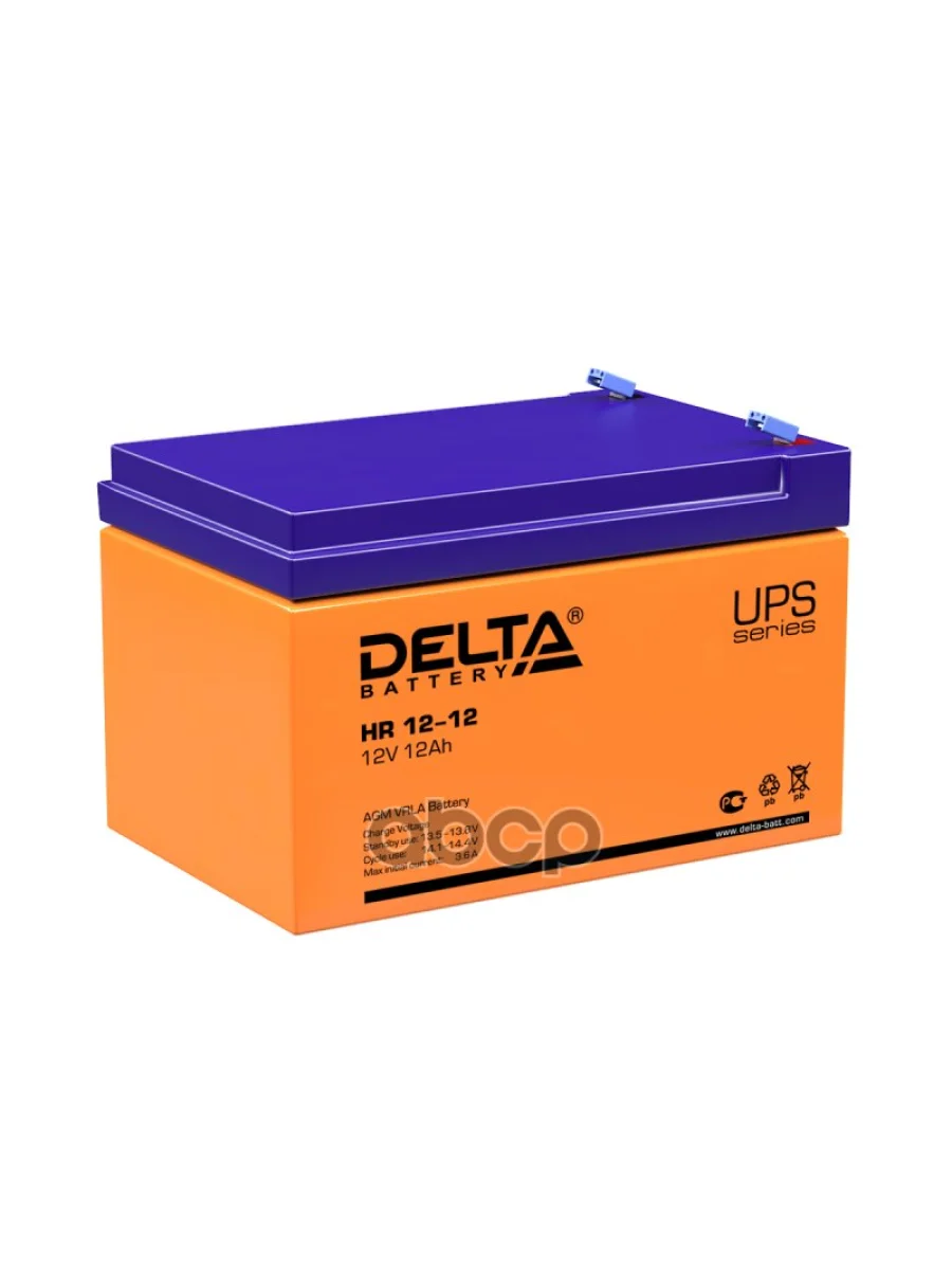 Аккумулятор  12V - 12 АЧ Delta Hr DELTA battery арт. HR 12-12  в Перми Пермском крае