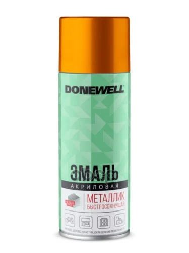 Краска-Спрей Donewell Универсальная Металлик Золото (520Мл) (Dw-1028) DONEWELL арт. DW-1028