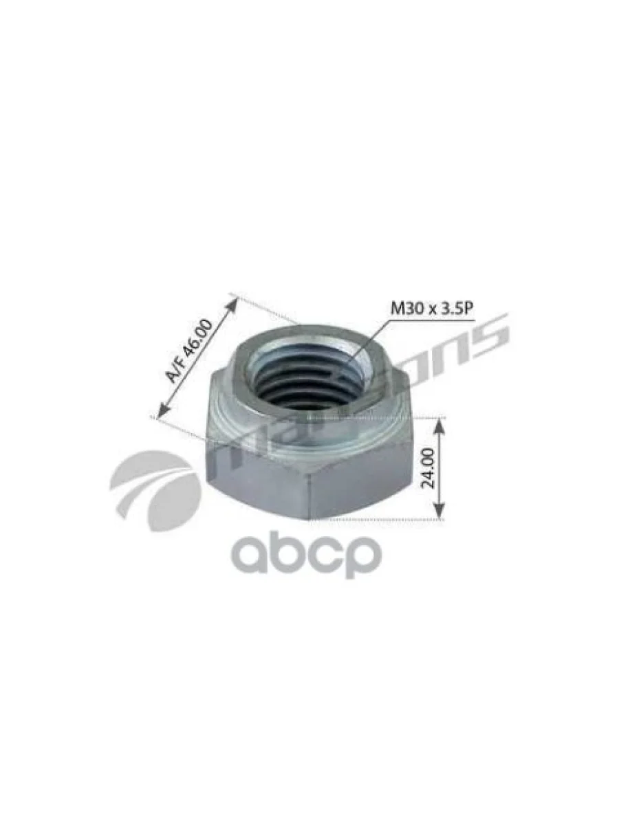 Гайка M30*3.5 H=28 Bpw Mansons арт. 300098  в Керчи Республика Крым