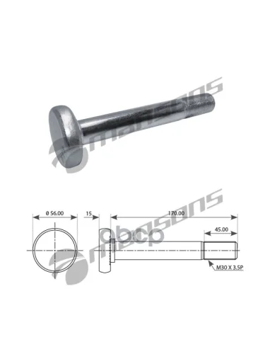 Болт Полурессоры M30x3.5 H24 Mansons арт. 300158