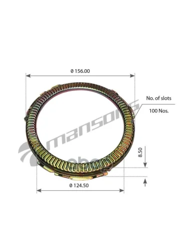 Кольцо Ступицы !(М) Зубчатое Abs 125X156x8.5 Z=100 Bpw Eco Mansons арт. 300305