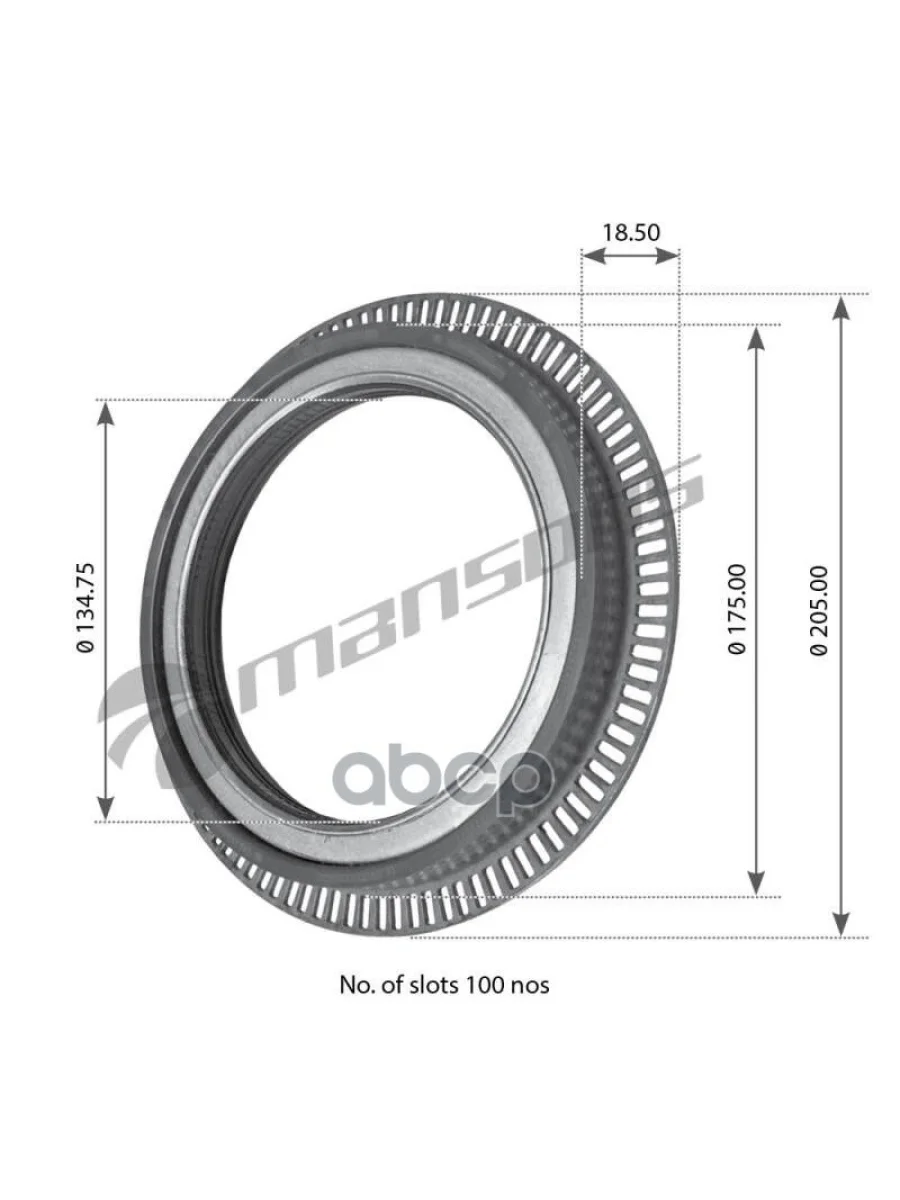 Сальник Зад. Ступицы Man 135X175x18 С Кольцом Abs Mansons арт. 400530  в Керчи Республика Крым